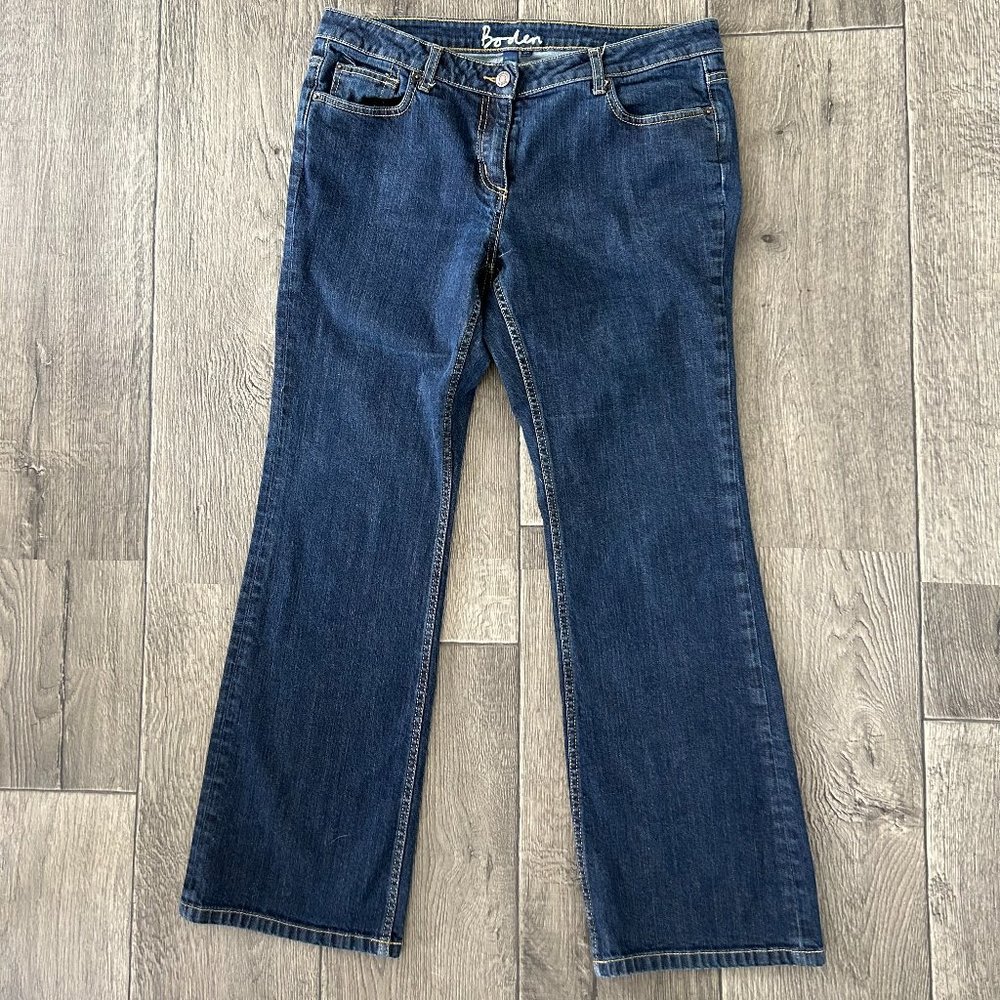 Boden Dark Wash Blue Boot Cut Jeans